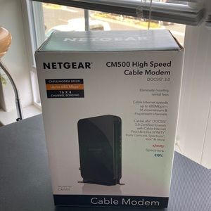 Netgear cm 500 high, Never used. Original box., speed cable modem